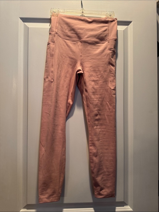 all in motion Pants - all in motion Dusty Pink High-Rise Leggings with Side Pockets 7/8